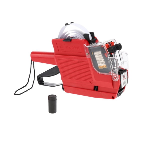 6600 / 10 Digits 2 Lines Price Tag Price Labeler, 6 Kinds Of - Red, 250×170×50 mm