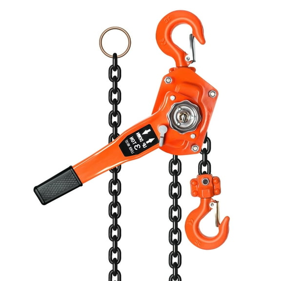 6600 LBS / 3T Hooks Manual Ratchet Chain Puller Hoist, G80 Heavy Duty Chain Equipped 3 Ton Lever Hoist,Manual Lever Chain Hoist & 360° Rotation Hook, Dock Garage Factory