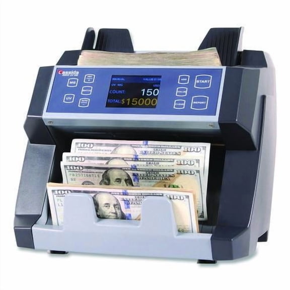 6600 UV/MG Top Loading Bill Counter, 1,400 bills/min, 10.2" x 11" x 8.1", Gray | Bundle of 2