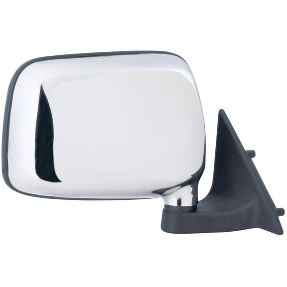66005M - Fit System Passenger Side Mirror for 86-93 Mazda Pick-Up, chrome, foldaway, Manual Fits select: 1986-1987 MAZDA B2000, 1987-1993 MAZDA B2200