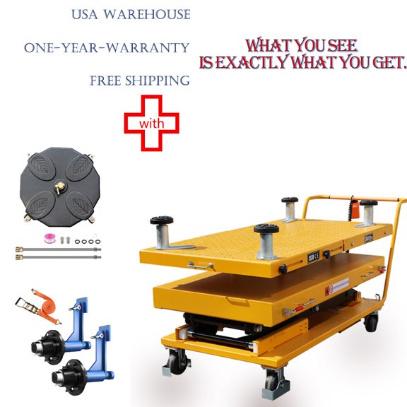 6600LBS Single Post Car Lift 220V Manual Unlock Auto Repair Garage Hoist Free gifts: floor washer and container mover