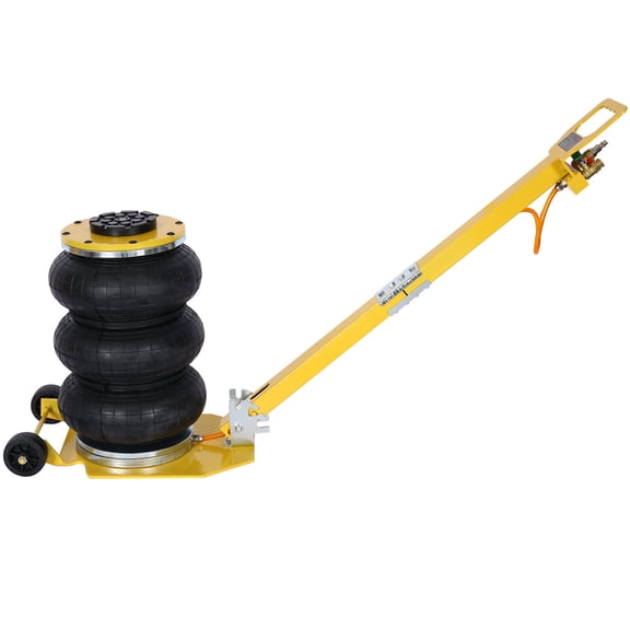 6600lbs 3T Triple Bag Air Jack, Pneumatic Jack 3 Bag Lifting 16in, Easy-Collapsing Terrain Yellow Steel Airbag Jack for SUVs and Off-Road Vehicles