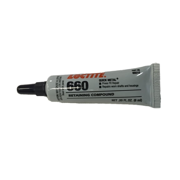 66010 Loctite Retaining Compound, QuickMetal(R), 6mLTube, Silver J101