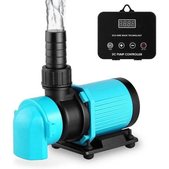 660GPH Aquarium Return pump with LCD display controller, DC 24V 25W aquarium for saltwater freshwater aquarium,fish tank,sump,20 speeds ECO Quiet Submersible and inline