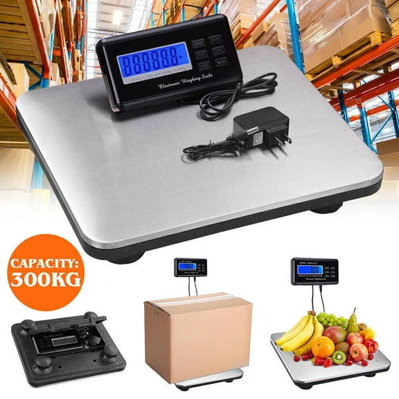 660LBS Digital Industry Shipping Postal Heavy Duty Platform Scale LCD Display