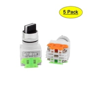 660V 10A NO/NC DPST 2 Position Latching Selector Rotary Switch 5PCS