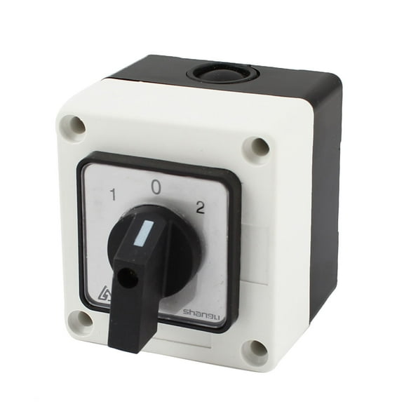 660V 20A 4 Screw Terminal 1 Pole Selector Rotary Cam Changeover Switch w Cover