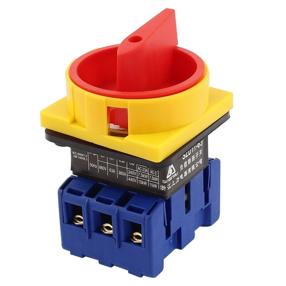 660V 63A ON/OFF 2 Positions 3 Phase Rotary Cam Changeover Switch SZD11-63