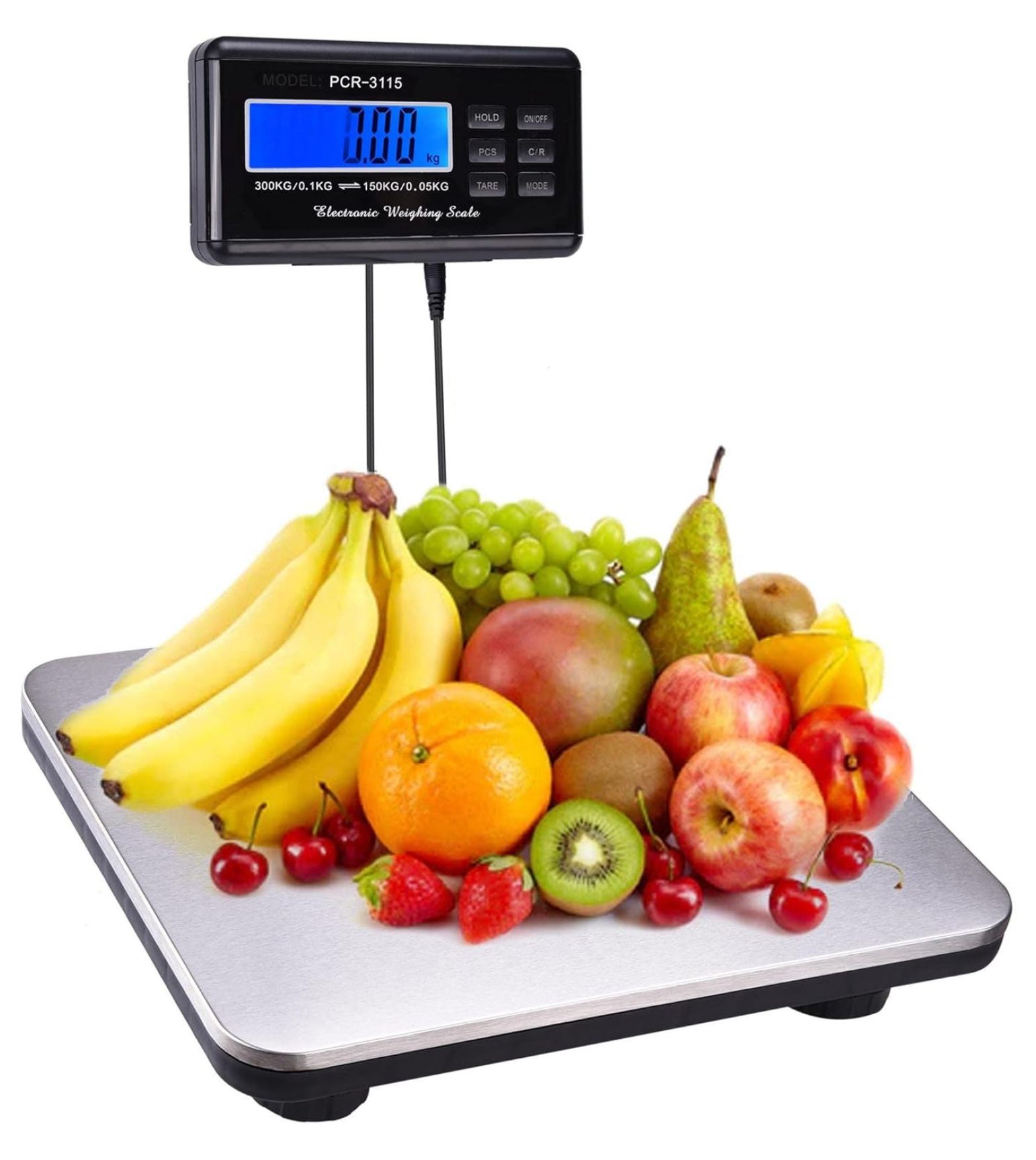 660lbs LCD Digital Scale Postal Scale Platform 300kg Capacity Stainless Steel Platform Scale for Shipping Package