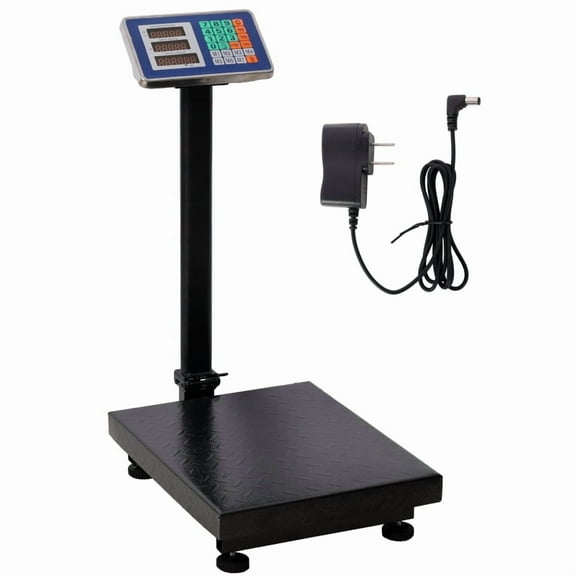 LuckyNote660lbs Weight Computing Digital Scale Floor Platform Scale,0.1 lbs Accuracy Computing Floor Scale with LB/KG, Tare, Price Calculator, Black color