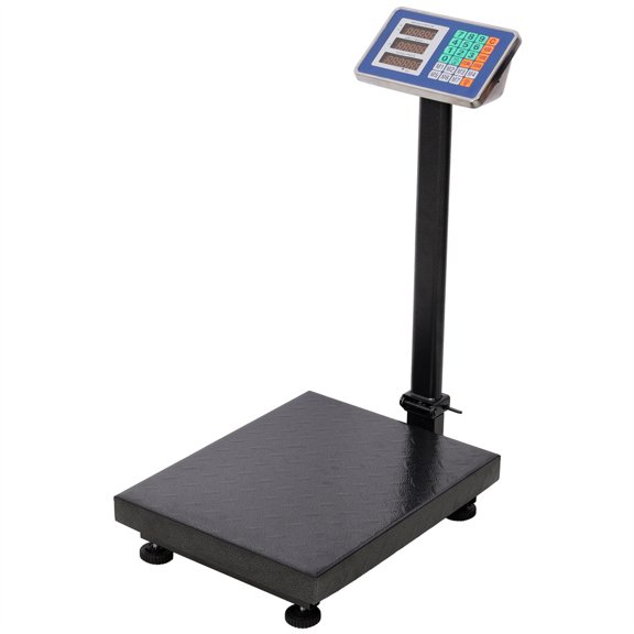 660lbs Weight Computing Digital Scale Floor Platform Scale, 0.1 lbs Accuracy Computing Floor Scale with LB / KG, Tare, Price Calculator