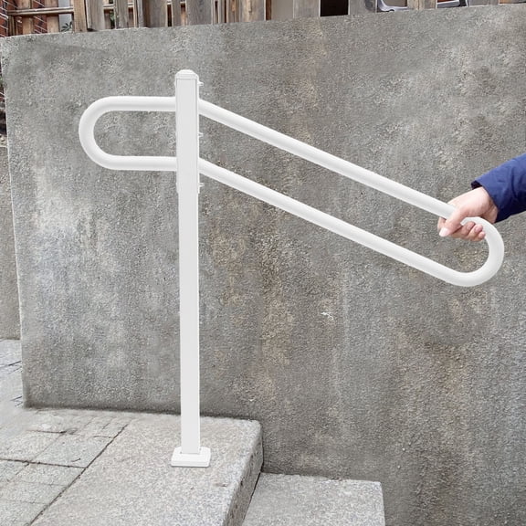 661.39lbs Capacity Safety Handrials, Metal Outdoor Stair Railing, Railings for Steps Fits Porch