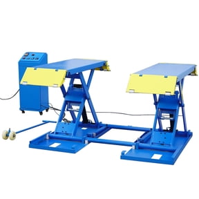 6614 lbs Mid-Rise Scissor Lift for Home Garage - 110V/60Hz Portable Car Lift with Pneumatic Release & 39.4" Lift Height - Heavy Duty Auto Lift for Truck & SUV Repair