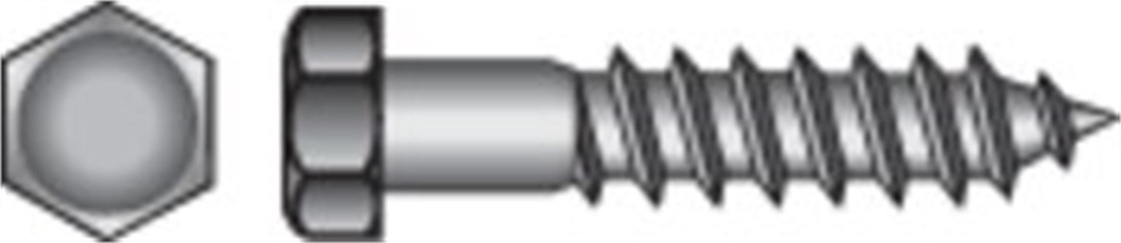 Hillman Tapper Steel Hex Head Concrete Screw Anchor 100 pk
