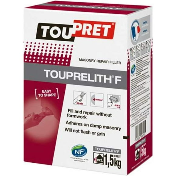 66205 Touprelith Masonry Repair Filler, Grey, 1500 gram