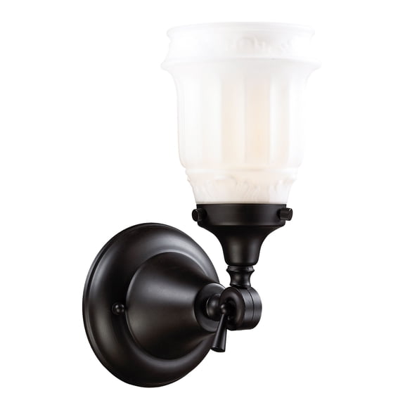 66211-1-Elk Home-Quinton Parlor - 1 Light Bath Vanity in Traditional Style with Victorian and Vintage Charm inspirations - 12 Inches tall and 5 inches