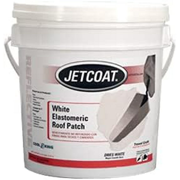 66221 White Elastomeric Roof Patch, Long-Lasting Spot Coat and Sealant   Gallon, White