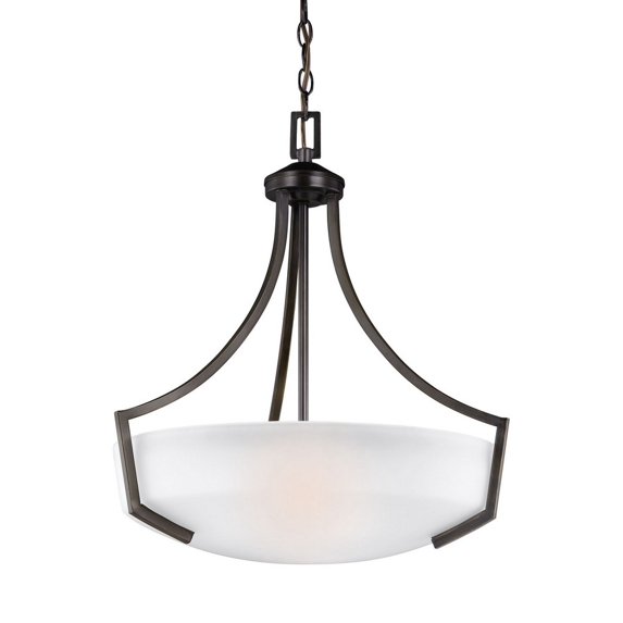 6624503-710-Generation Lighting-Sea Gull Lighting-Hanford-Three Light Pendant in Transitional Style-20.56 Inch wide by 22.63 Inch high-Bronze