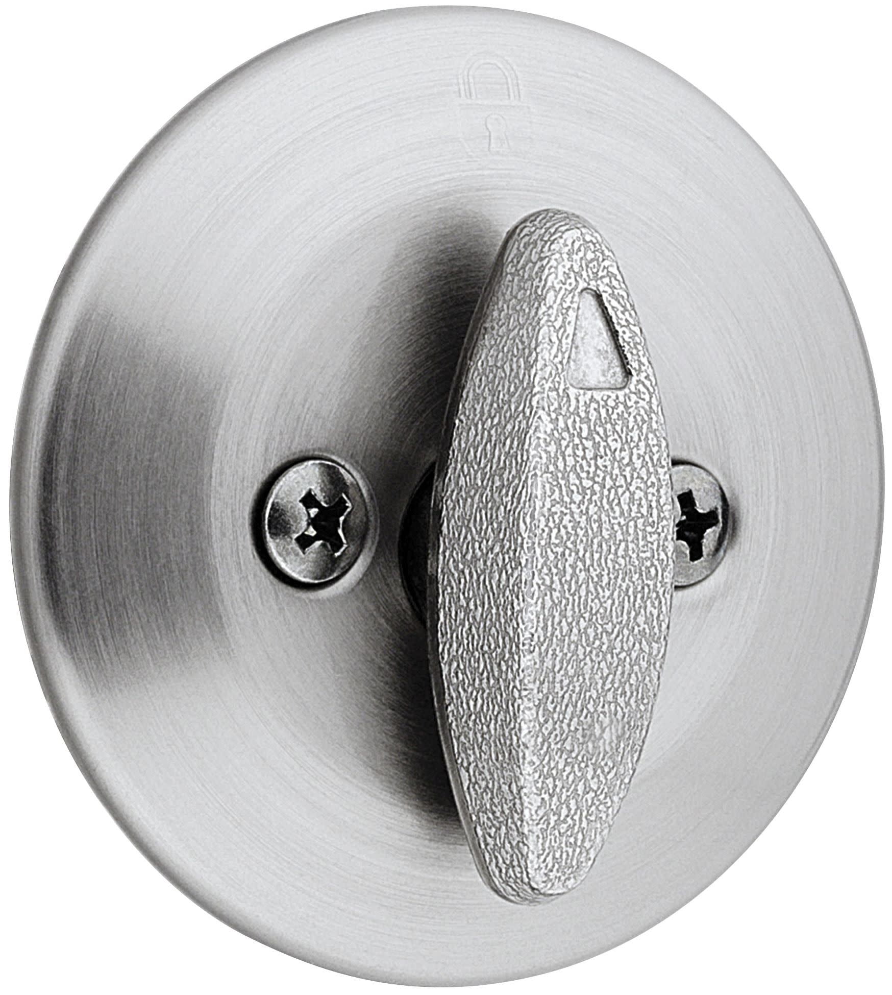Satin Chrome Round Thumbturn Deadbolt for Doors