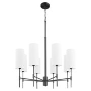 663-8-59 Quorum Lighting Hamilton - 8 Light Chandelier-25.5 Inches Tall and 27.5 Inches Wide-Matte Black Finish -Traditional Installation