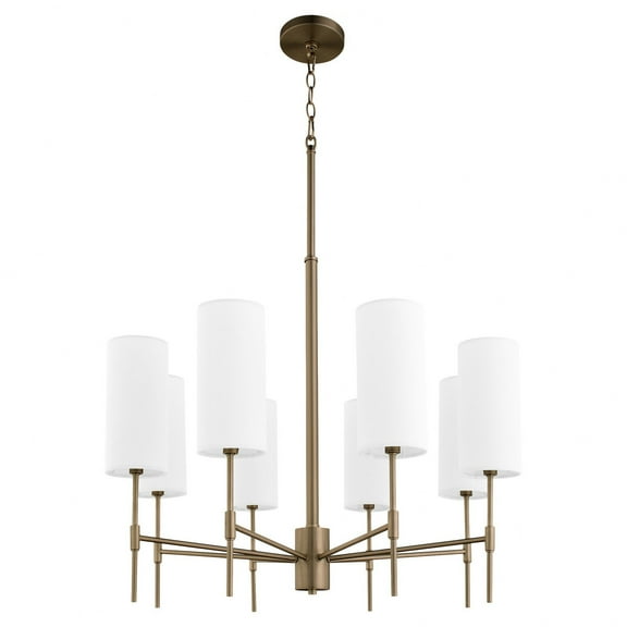 663-8-81 Quorum Lighting Hamilton - 8 Light Chandelier-25.5 Inches Tall and 27.5 Inches Wide-Dark Brass Finish    -Traditional Installation