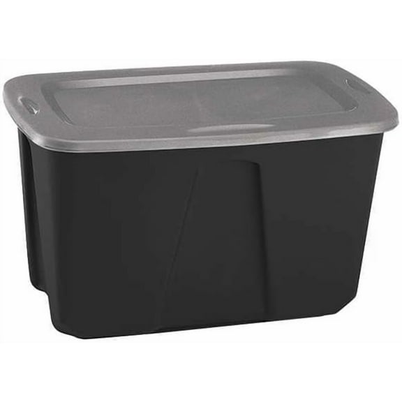 6630GRBKTS.06, Storage Tote, 32 Gal, Black/Gray