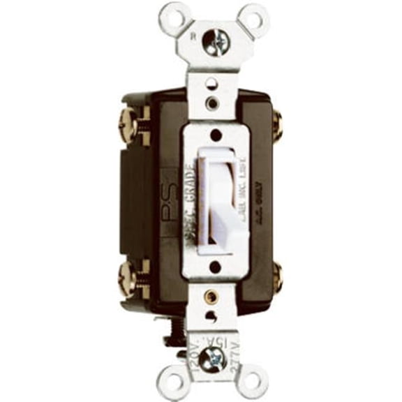664WGCC12 15A 120V Grounded Standard 4 Way Toggle Switch, White