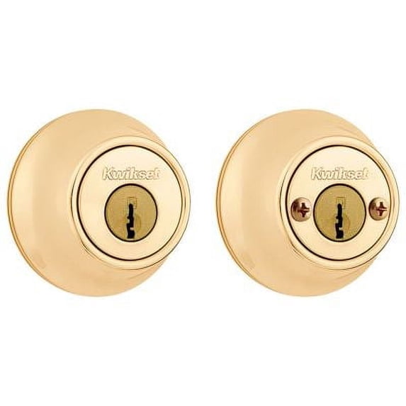 665 Deadbolt, Keyed Both Sides, in Polished Brass