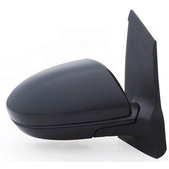 66587M - Fit System Passenger Side Mirror for 11-14 Mazda 2, black, PTM cover, foldaway, Power Fits select: 2011-2014 MAZDA MAZDA2