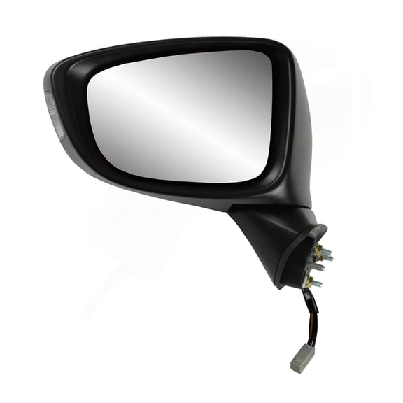 66596M - Fit System Driver Side Mirror For 14-16 Mazda 6, Textured Black W/ Ptm Cover, W/ Turn Signal, Foldaway, Heated Power