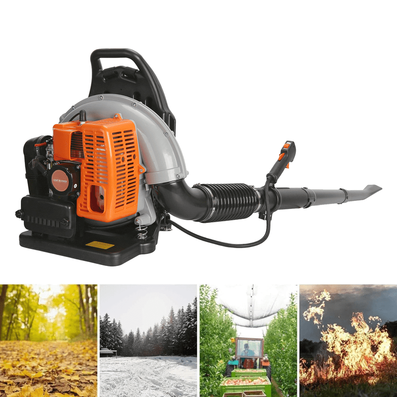 665CFM Leaf Blower, Gas Blower, Gas Leaf Blower for Lawn Care, Backpack Blower, 1 Set Leaf Blower 2 Stroke Engine Multi-Purpose 63CC High Strength Snow Blower for Outdoor