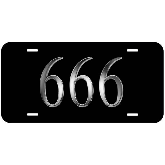 666 Novelty Car Auto License Plate