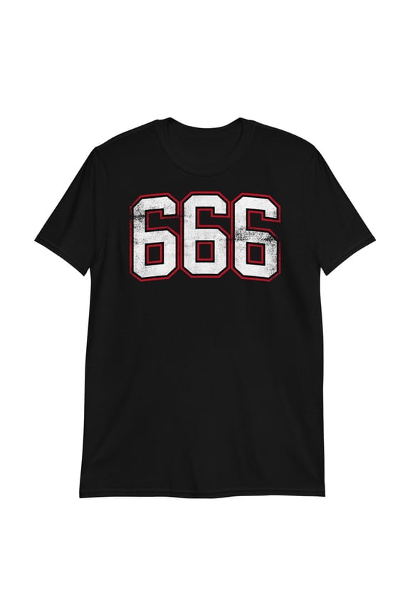 666 Symbolic Graphic Short-Sleeve Unisex Dark Aesthetic Shirt