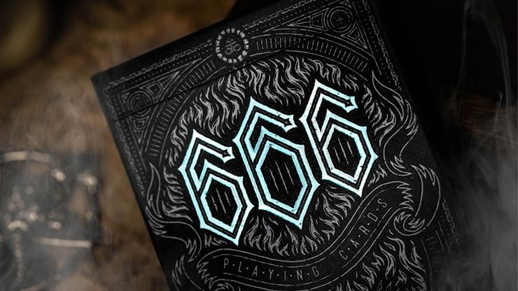666 V4 (Cyan/Frostbite) Playing Cards by Riffle Shuffle