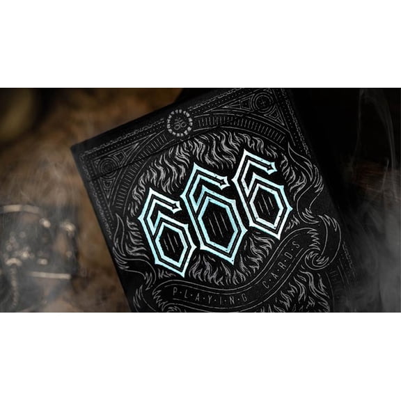 666 V4 (Cyan/Frostbite) Playing Cards by Riffle Shuffle