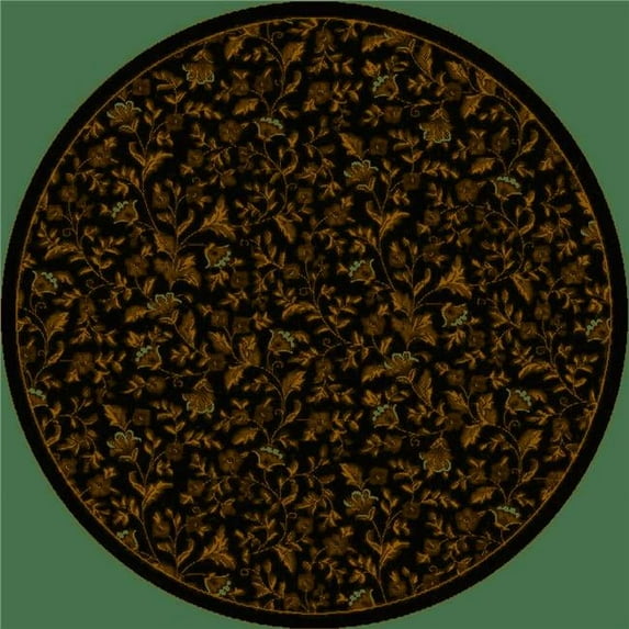 6674-0035-GREY Pisa Round Grey Traditional Turkey Area Rug, 7 ft. 10 in.