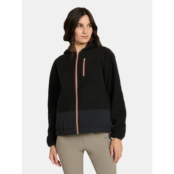 Ozark Trail Women's and Women's Plus Hooded Fleece Jacket, Sizes XS-2X