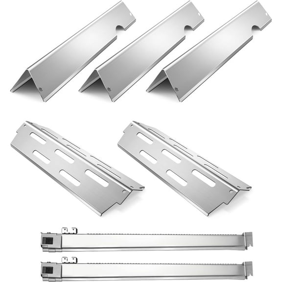 66794 Flavorizer Bars for Weber Genesis ii E-210 E-240 S-210 with 66039 Heat Deflector and 2 Burner Stainless Steel Grill Replacement Parts for Weber Genesis ii 200 Series LX E-240 S-240 GS4