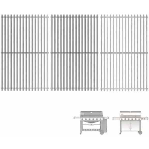 66803/66096 18.75" Stainless Steel Cooking Grates Replacement Parts for Weber Genesis II 600 Series Genesis II E 610 S-610 Genesis II LX E-640 S-640 63010001 Grill Grid & Grate$$Garden &