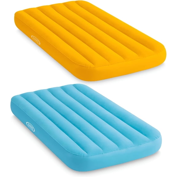 66803EP Cozy Kidz Inflatable Airbed: Fiber-Tech Velvety Soft Surface Carry Bag Included Color May Vary 34.5" x 62" x 7", 2 Pack