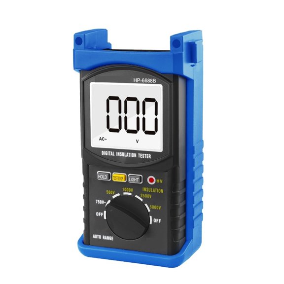 6688B 5000V Digital Insulation Resistance Tester, Auto Range High Voltage Meter