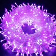thumbnail image 1 of 66ft Extendable String Lights Outdoor/Indoor, 200 LED Super Bright Christmas Lights, Waterproof 8 Modes Plug in Clear Wire Fairy Lights for Bedroom Party Wedding Garden Patio Halloween (Purple), 1 of 8