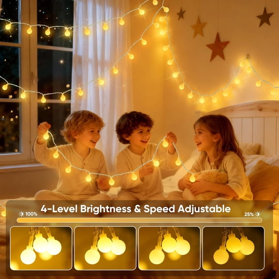 66FT Color Changing String Lights, Connectable  String Lights Plug in with Remote, 120 LEDs 128 Modes Christmas Lights Outdoor Waterproof for  Tent Camping Bedroom Classroom Party Xmas Decor