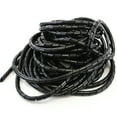 thumbnail image 1 of 66FT PE 3/4 Inches (20 mm) Black Polyethylene Spiral Cable Wire Wrap Hydraulic Hose Wrap Tube Cable Management Protector Sleeve PC Manage Cable for Car Computer Cable Wire Holder Organizer PC and TV, 1 of 5