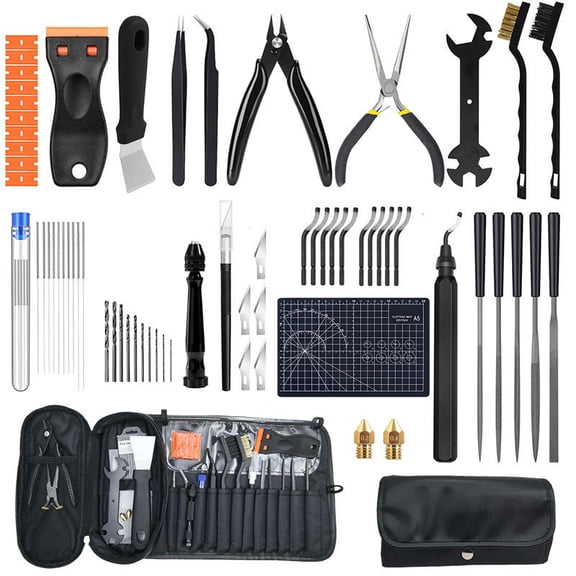 66Pcs 3d Printer Accessories Tool Kit 3d Printing Cleaning Tools Kit Accessories