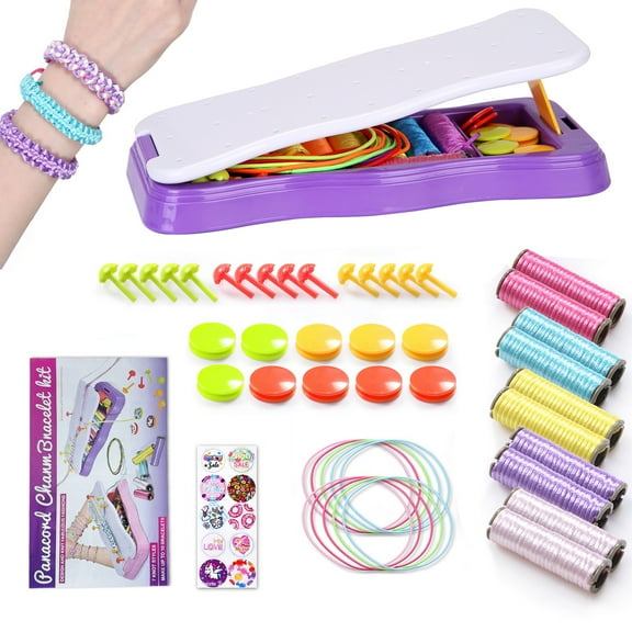 66Pcs DIY Charm Bracelet Making Kit with Gift Box, Jewelry Making Kit for 6-12 Years Old Kids