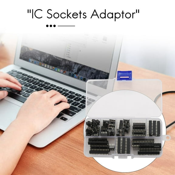 66Pcs/Lot DIP IC Sockets Adaptor Solder Type Socket Kit 6,8,14,16,18,20,24,28 Pin for PCB Diy Kit