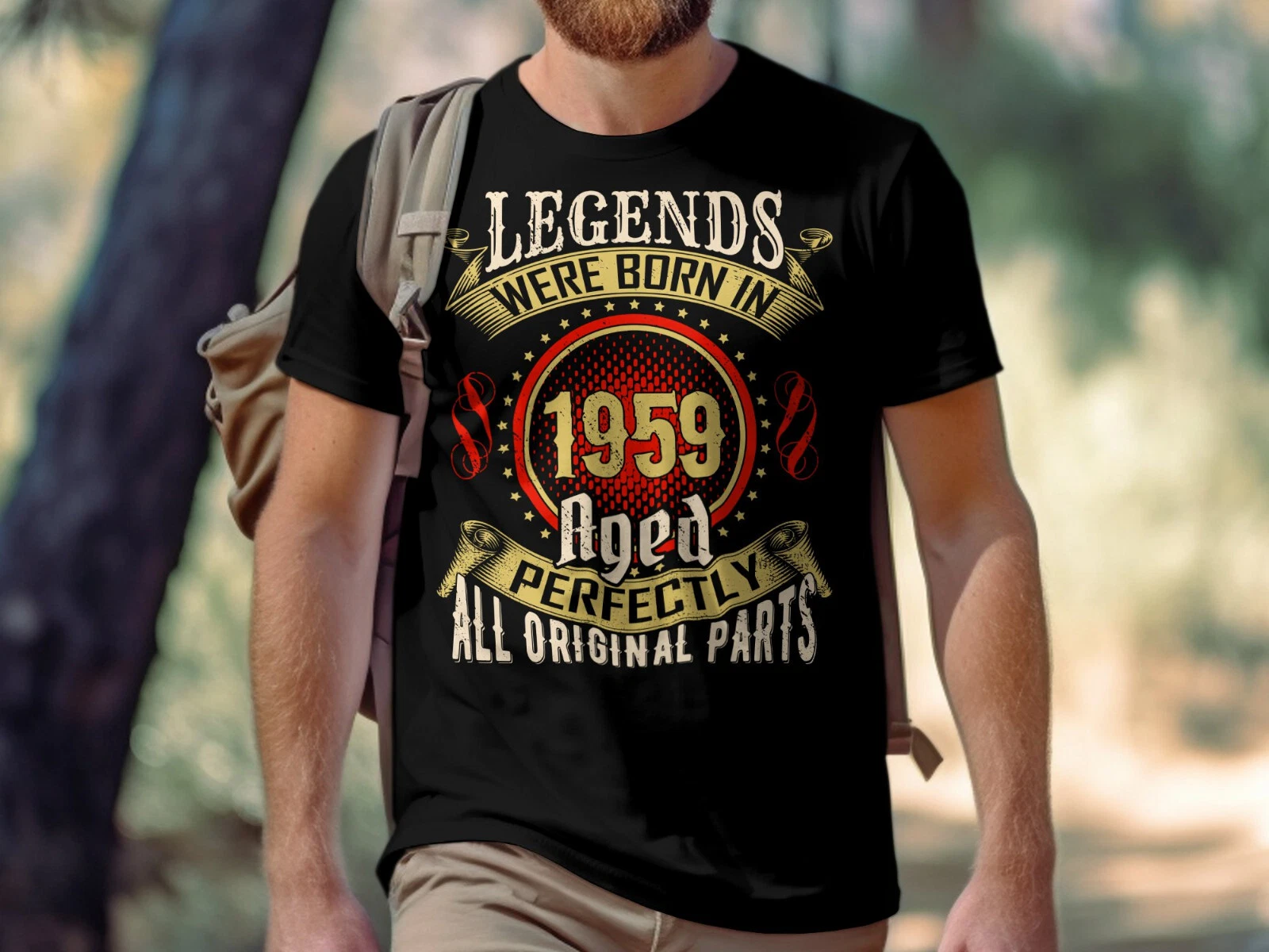 66Th Birthday T Shirt Born In 1959 Mens 66 Years Old Tee Aged Perfectly