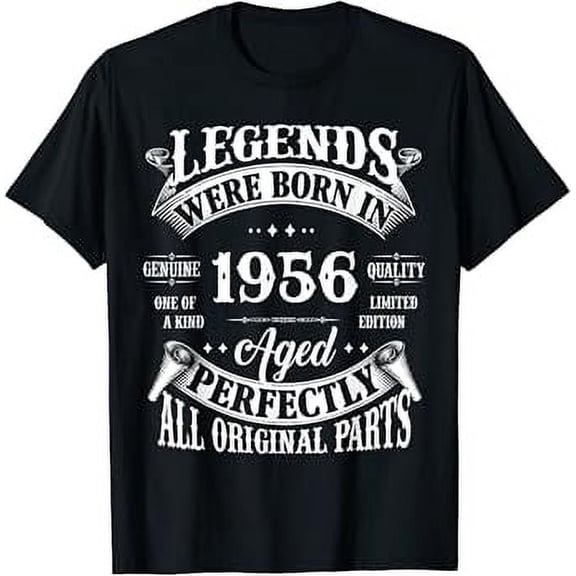 66Th Birthday Tee Vintage Birthday Gifts Legends Born In 1956 66 Years Old Hot Trending Vintage T-Shirt Unisex S To 5Xl