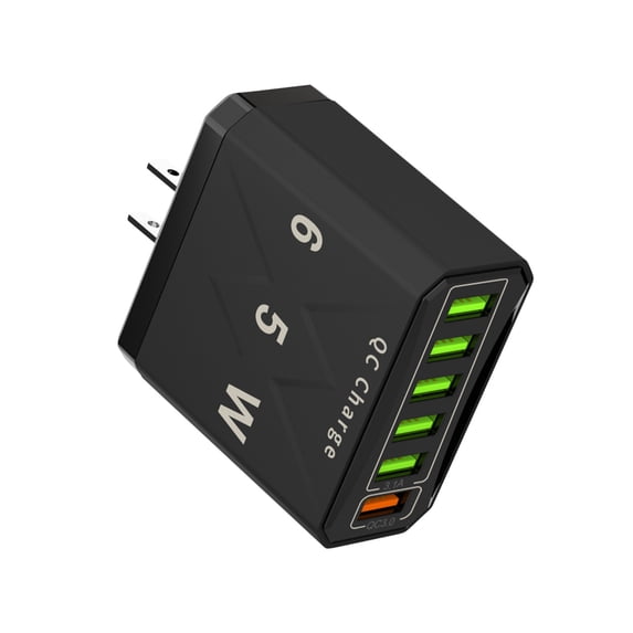 66W High Power Fast Charging Block, Globally Compatible Quick Charge Adapter, Universal High Speed Wall Charger for Mobile Phones Tablets Electronic Devices